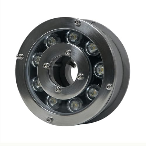 QICBYING Foco Para Estanque - Lámpara De Fuente Con Anillo LED, Luz LED Para Acuario De Orificio Mediano De Bajo Voltaje CC 12V/24V, Iluminación Subacuática Para Piscinas IP68(Warm White,6W(24V))