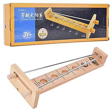 Zerodis Schießen Sie den Mond-Holz-Bilanz-Desktop Spielzeug - Klassisches Intelligent Puzzle Ball Freizeitspiel für Kinder