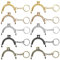 MengH-SHOP Arc en Métal Cadre Baiser Fermoir Serrure Semi-Circulaire Sac À Main Sac Cadre Fermoir Serrure Fermoirs Craft Cadre avec Porte-clés pour DIY Porte-Monnaie Faisant 10 Pièces (5 Couleurs)