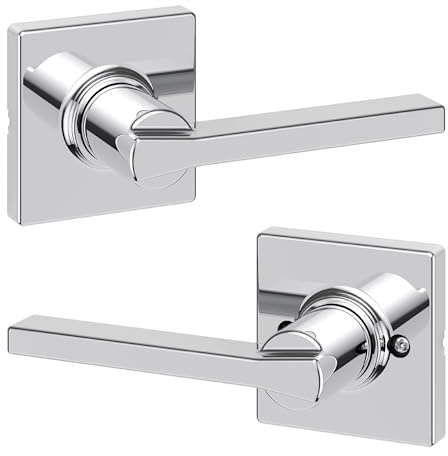 Kwikset 92001-605 Casey Passage Lever, Polished Chrome