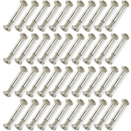 HAOBIN M4 MöBelschrauben Verbindung Schrauben HüLsenschrauben MöBel Verbinder MöBelverbinder Verbindungsschraube MöBelverbinder Schrauben Zum Verbinden Von MöBeln,SchräNken,SchräNken,Brettern (40 pcs)