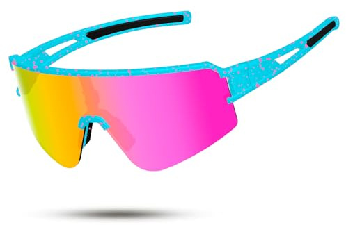 SPOSUNE Polarized Cycling Glasses for Men Women, UV400 Protection Sports Sunglasses for Baseball Running Fishing Riding