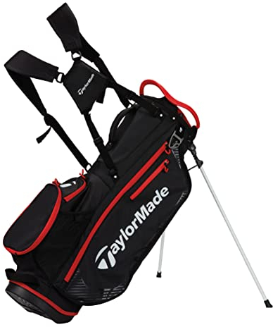 TaylorMade Golf Pro Stand & Cart Bag 2023, Black / Red