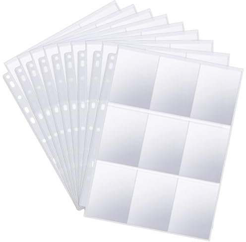 Sammelkarten Hüllen,900 Pockets Transparent Sammelhülle Leere Pokemon Karten Hüllen 50 Seiten Doppelseitiges Photocard Sleeves Sammelalbum Karten Folien Sammelkartenzubehör