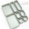 Schubladen Organizer Box 8Stk Organizer Schubladen Ordnungssystem Küche Badezimmer Kosmetik Gewürz Aufbewahrung Organisation Drawer Kunststoff Büro Schreibtisch Trenner mit Silikonmatten (Grün)