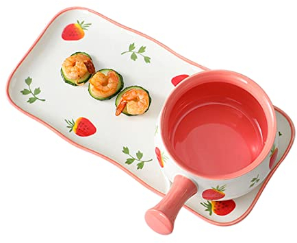 Bol, bol à ramen, saladier, bols à soupe à motifs de fruits avec support for craquelins, assiette à soupe et à sandwich de 23 oz, bols à soupe et latéraux, for le petit-déjeuner, bols à tremper le pai
