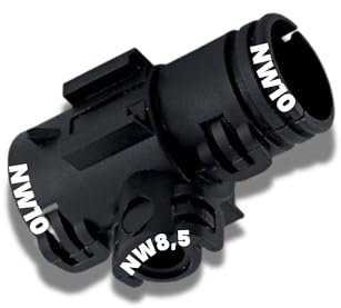 Kalitec 9806189 - Distribuidor en T (forma C NW 10-8,5-10, 100 unidades, para tubo ondulado, 3 vías, pieza en T, adaptador múltiple, reutilizable)