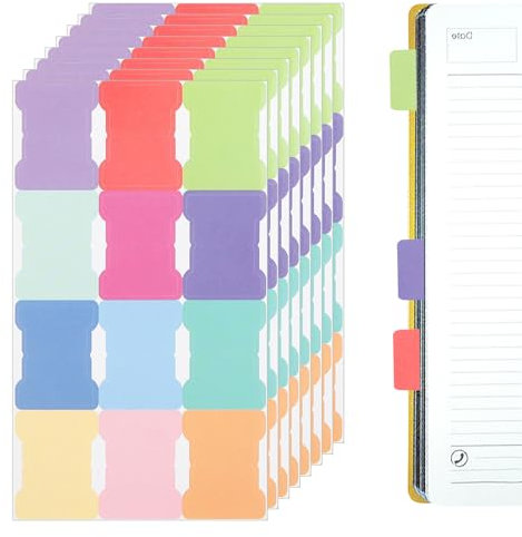 96 Stück Haftmarker, Index Tabs Selbstklebend, Haftnotizen Tabs Pastell, Doppelseitige Seitenmarker, Book Tabs, Trennstreifen, Annotating Supplies für Notizbücher Kalender Planer Bibelregister