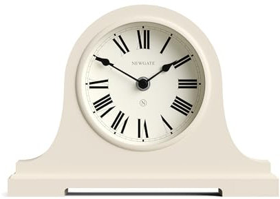 NEWGATE® Broadway mantel clock | Classic napoleon’s hat design | Vanilla cream | Roman numerals | Traditional style for desk, table top, shelf or bedside