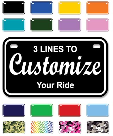 InkMyPlate Custom Blank Aluminum Plates – Personalized 7x4 Novelty Name Tags – 4 Sizes for Bikes, Golf Carts & More – Thick .040 Metal – 23 Color Options