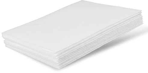 10 Pcs White Felt Fabric Sheets, 11.22x7.08 Soft Craft Felt Sheets White Fabric for DIY Patchwork Sewing School Projects Decoration, 1mm Thick