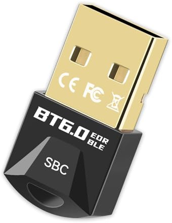 Bluetooth 6.0 USB Adattatore Compatibile con Windows 11/10/8.1/7, Bassa Latenza Dongle Bluetooth per Cuffie, Mouse, Controller, Tastiere