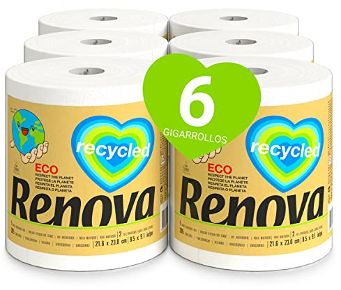 Renovagreen pappershandduk, 100% återvunnen, 6 stycken
