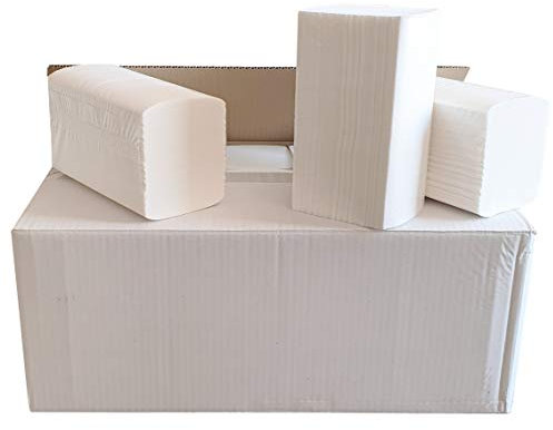 IMBALLAGGI 2000 - Carta Igienica Interfogliata in Pura Cellulosa 2 Veli 9000Pz, Foglio 10x21, Asciugamani Monouso per Dispenser Asciugamani Usa e Getta Validi come Salviette Mani e Tovaglioli di Carta