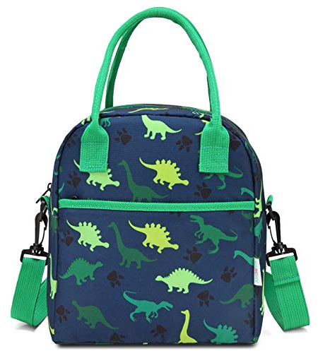 VASCHY Lunch Box Bag for Kids, Insulated Lightweight Lunch Box Tote for Toddler Boys and Girls School Daycare Kindergarten Dinosaur