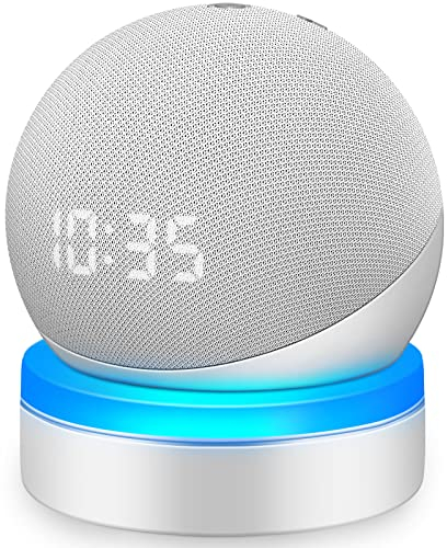 For Amazon Echo Dot 4 / Echo Dot 5 Holder with Luminescent Desktop Stand Accessories with Integrated Cable Management, No Screws Required, Speaker Rack (Amazon Echo Dot 4 / Echo Dot 5, White) WL808