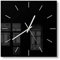 DEQORI Glasuhr | 30x30 cm | Unifarben - Schwarz | ausgefallene leise Design Uhr aus Glas | Wanduhr für Wohnzimmer & Küche | Moderne Hingucker Uhr für die Wand