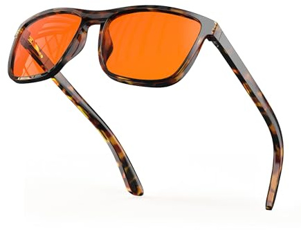 Bloomoak-99% Blue Light Blocking Glasses-Brown Tortoiseshell Sleep Glasses -Fashion Gaming Glasses -Suitable for Screens