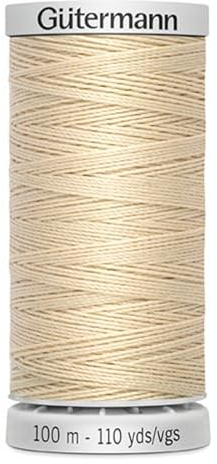 Gütermann Garn M782 Extra Stark Nähgarn Polyester 100m Nähmaschinengarn für alle stark beanspruchten Nähte (creme)