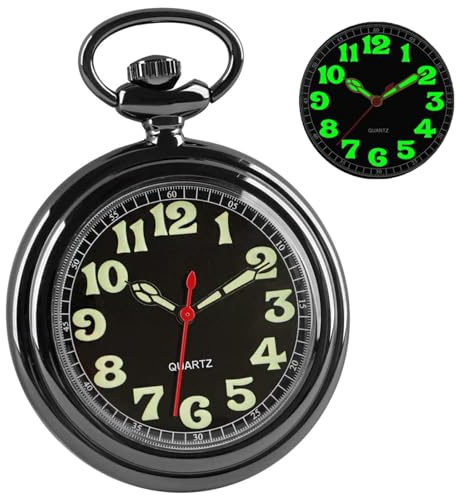 VOSO Vintage Modern Pocket Watch Roman Numerals Quartz Classic Fob Pocket Watch with Chain for Men Women Gift for Graduation Birthday Anniversary Day Christmas Father's Day
