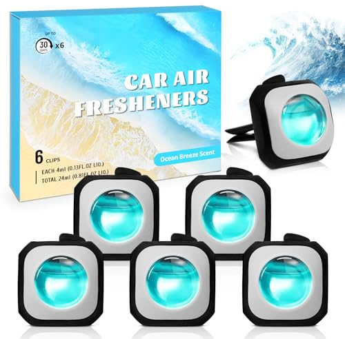 SCENTORINI Parfum Voiture, Diffuseur de Parfum Pour Voiture Brise Marine Avec Clip d'Aération, Désodorisants Pour Auto, Parfum pour L'Intérieur, Elimine les Odeurs
