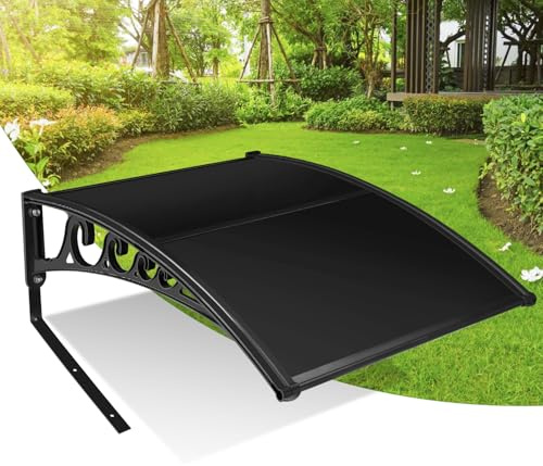 Fiqops Mähroboter Garage, Garage für Mähroboter aus PP-Kunststoff,UV-geschütztes Regenhaus für Mähroboter,Mähroboter Wetterschutz,106x87x50cm,Schwarz