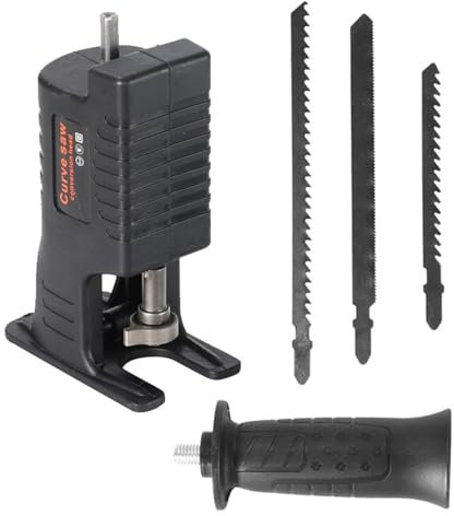 Adaptateur de sciage alternatif pour perceuse électrique, kit d'accessoires de sciage alternatif avec poignée ergonomique noire