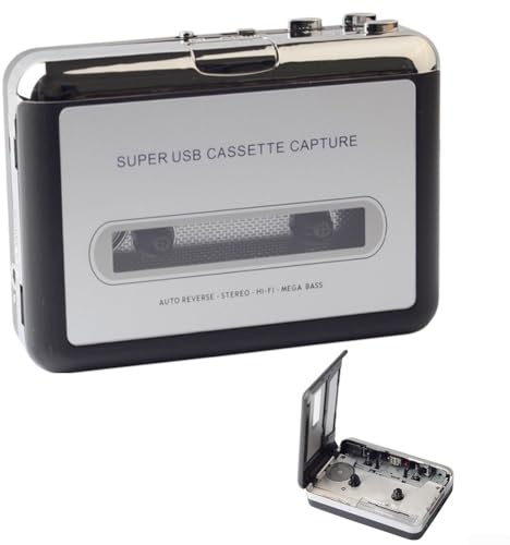 Reproductor de casete portátil, reproductor de cinta, reproductor de casete automático clásico y convertidor de MP3, casetes a MP3
