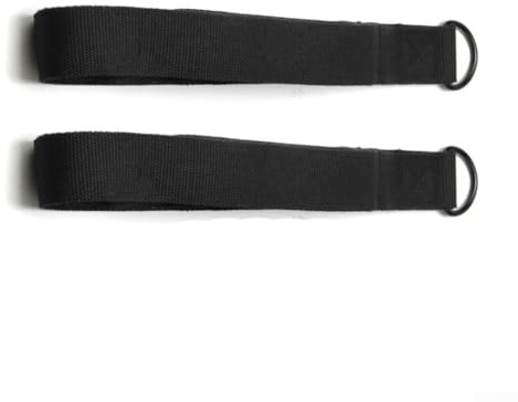 2 correas reformadoras de yoga y pilates con doble bucle, correa de pie y correa de mano con correas de algodón de poliéster y broche de metal anticorrosivo