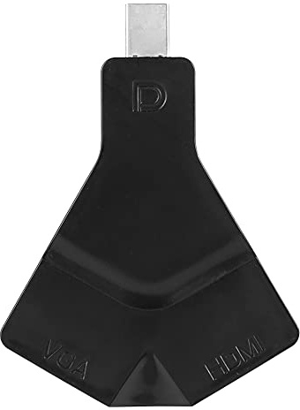 NUMNBE Adaptador 2 en 1 VGA HDMI Mini 4K, Convertidor Digital para TV, Monitor, Proyector - Soporte 4K, Pantalla Extendida, Diseño Compacto