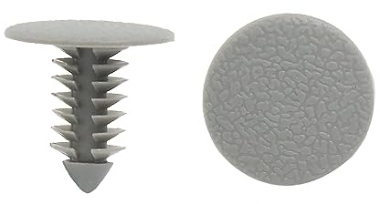 sourcing map 50 pcs agrafes Garniture Plastique Porte Pare-Choc Avant Gris Fixation Rivets 8mm pour Voiture