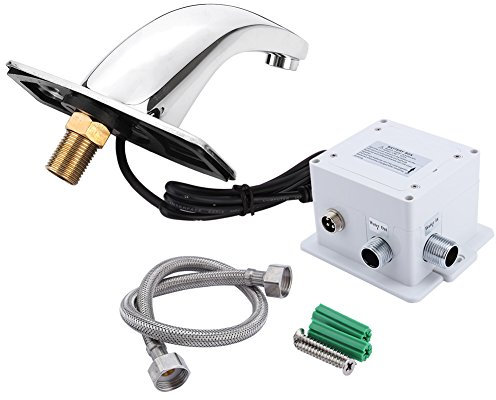 lyrlody Sensor Basin Faucet,Automatic Sensor Faucet Electronic Touchless Basin Faucet Hands Infrared Touchless Vessel Sink Tap with Cable for Kitchen Restaurant Hotel Bathroom