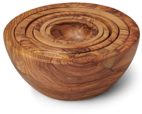 Berard Set of 6 Olivewood Bowls with Gift Box