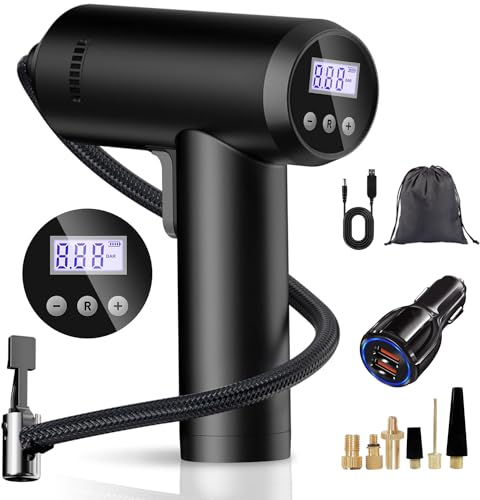 Arubaitai compressore aria portatile auto - 150 PSI compressore aria portatile Digitale con Luce LED per Gonfiare Le Gomme delle e delle Auto, Palloni, Canotti, Monopattini, Moto, Bici