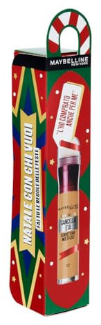 Maybelline New York Correttore Cancella Età Multi-Uso, Imperfezioni e Occhiaie Coperte, Idratante e con Coprenza Modulabile, Confezione Regalo, Collezione Natale con Chi Vuoi 2024, Tonalità: 02 Nude