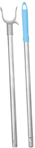 NUOBESTY Asta Porta Abiti in Acciaio Inox 95 Cm Gancio, Palo per Stendere i Panni Robusto e Pratico, Supporto per Armadio e Balcone per Uso Domestico Stile Casuale