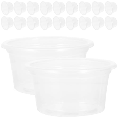 Beaupretty Lot de 20 Gamelles Transparentes Compactes pour Reptiles, Bol d'eau et Nourriture, Taille, Plastique Résistant, Abreuvoir Quotidien pour Tortues, Geckos, Serpents et Lézards,