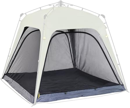Where Tomorrow myggnät för pop-up paviljong 190–230 cm | Mygg- och insektsskydd med botten och dragkedja för trädgårdspaviljong | Inkl. pinnar och väska | för camping, trädgård och festival
