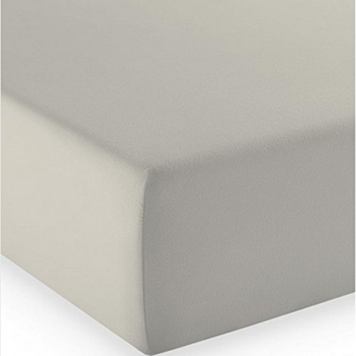 fleuresse Comfort Spannbettlaken, 96% Baumwolle, 4% Elasthan, Porzellan, 180 x 200 cm