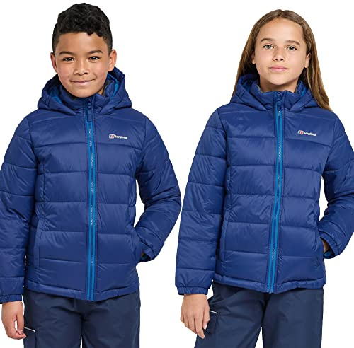 Berghaus Kids' Burham Insulated Jacket with Grown on Hood & 2 Pockets, Lightweight & Water Repellent, Winter Puffer Coat for Boys and Girls (UK, Age, 14 Years, 15 Years, Regular, Royal Blue)