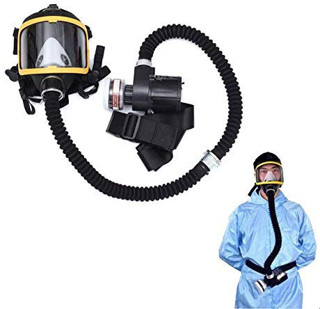 BULK Mascarilla de protección completa, suministro de aire eléctrico para pulverización de pintura, polvo, productos químicos, protección contra olores, pulverización, saneamiento, pintura y lijado