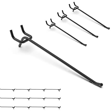 HUHOLE Lot de 25 crochets robustes pour panneau perforé de 0,6 cm - Pour panneau perforé de 0,6 cm