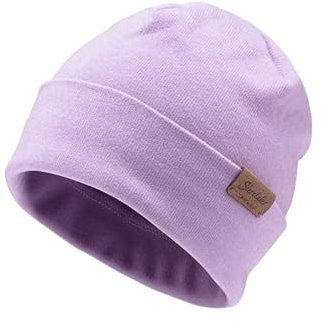 Sterntaler Beanie aus feiner Strickware - Mädchen Baby und Kinder Mütze mit Umschlag - Übergangsmütze einfarbig - puderrosa, 49