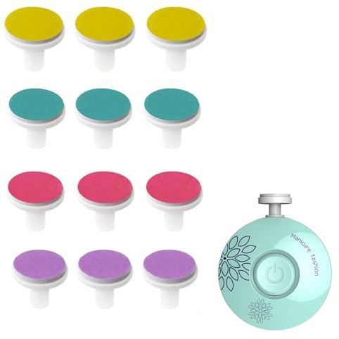 Baby Nagelfeile Elektrisch Ersatz Schleifköpfe,Schleifköpfe für Elektrische Nagelfeile,Elektrisch Nageltrimmer Pads Ersatz Schleifköpfe,Baby Nagel Trimmer Ersatz Pads,Baby Nail Trimmer,4-Größen
