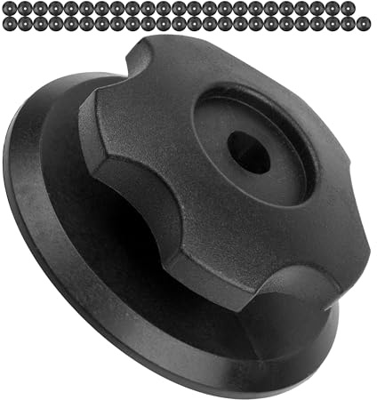 Runda presenningsknappar, 48 st, i Svart, av hårdplast, runda knappar med Ø 36 x 14 mm för elastiska band på släpvagnsnät och presenningar, fästkroksats för lastsäkring av släpvagnsflak