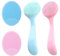 Confezione Da 4 Spazzole Manuali Morbide Per La Pulizia Del Viso, Spazzola Per La Pulizia Del Viso Con Impugnatura, Spazzola Esfoliante Per Il Viso, Scrubber Per Il Viso In Silicone, Rosa)
