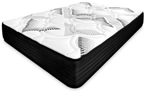 amuéblate Online - Colchón Viscoelástico Híbrido Visco Box con Núcleo de Muelles Ensacados, Confort Óptimo, Firmeza Intermedia, Antiácaros Antibacteriano e Hipoalergénico 150 x 190