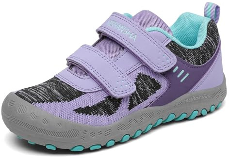Mishansha Baskets Enfant Fille Chaussure Randonnée Respirant Chaussures de Marche Outdoor Sneakers, Violet 28