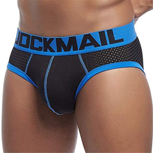 JOCKMAIL Herren Unterhosen Slip Herren Sexy Slips Atmungsaktiv (DE/NL/SE/PL, Alphanumerisch, L, Regular, Regular, Schwarz)