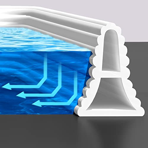 Adoture Sistema de retención de agua para umbral de ducha abatible La barrera de ducha mantiene el agua dentro del umbral (Blanco Ola, 1 M)
